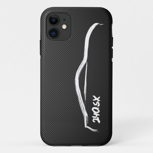 Nissan Silvia 240sx wit silhouette Case-Mate iPhone Case (Achterkant)