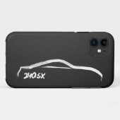Nissan Silvia 240sx wit silhouette Case-Mate iPhone Case (Achterkant (horizontaal))