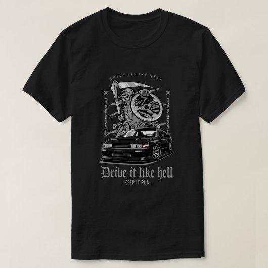 Nissan Silvia s13 Black Classic T-Shirt (Design voorkant)