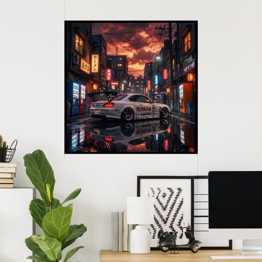 Nissan Silvia S15 JTCC Poster (Thuiskantoor)