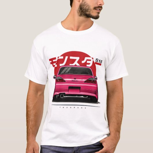 Nissan Silvia S15 Spec R Aero SR20DET JDM Auto T-shirt (Voorkant)