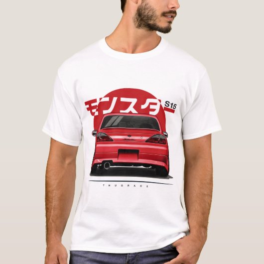 Nissan Silvia S15 Spec R Aero SR20DET JDM Auto T-shirt (Voorkant)