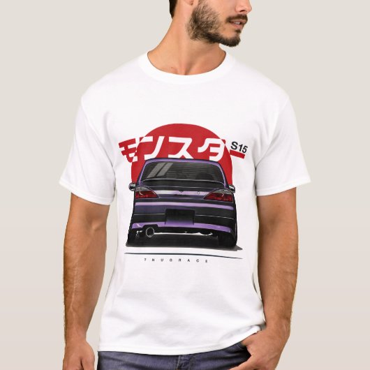 Nissan Silvia S15 Spec R Aero SR20DET JDM Auto T-shirt (Voorkant)