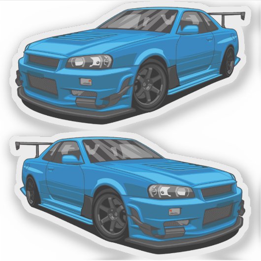 Nissan Skyline Car Sticker (Voorkant)