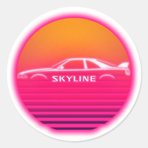 Nissan Skyline Graphic Ronde Sticker