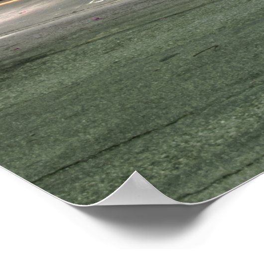 Nissan Skyline GT-R34 in het centrum van Los Angel Poster (Hoek)