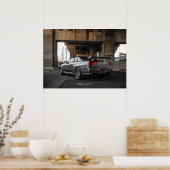Nissan Skyline GT-R34 in het centrum van Los Angel Poster (Keuken)