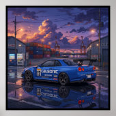 Nissan Skyline GT-R R34 Poster (Voorkant)