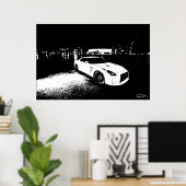 Nissan Skyline GTR City Shot Poster (Thuiskantoor)