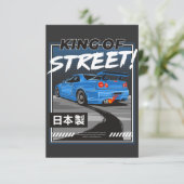 Nissan Skyline GTR Design T-Shirt RSVP Kaartje (Staand voorkant)