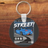 Nissan Skyline GTR Design T-Shirt Sleutelhanger (Voorkant)