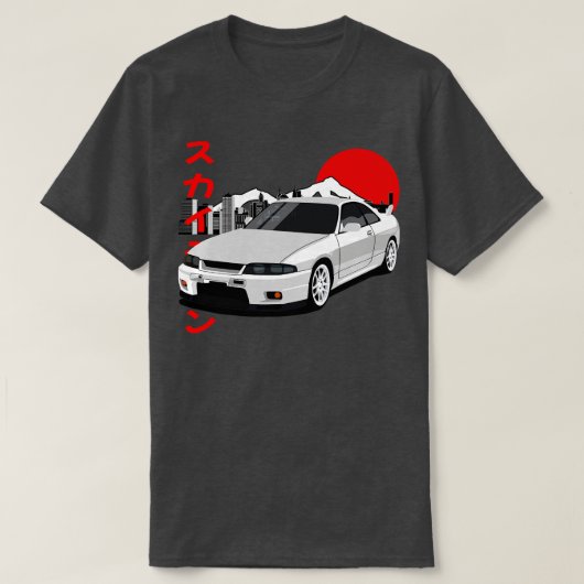 Nissan Skyline GTR R33 JDM Stijl T-shirt (Design voorkant)