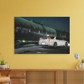 Nissan Skyline R34 met trein in Los Angeles Canvas Afdruk (Insitu (Woonkamer))