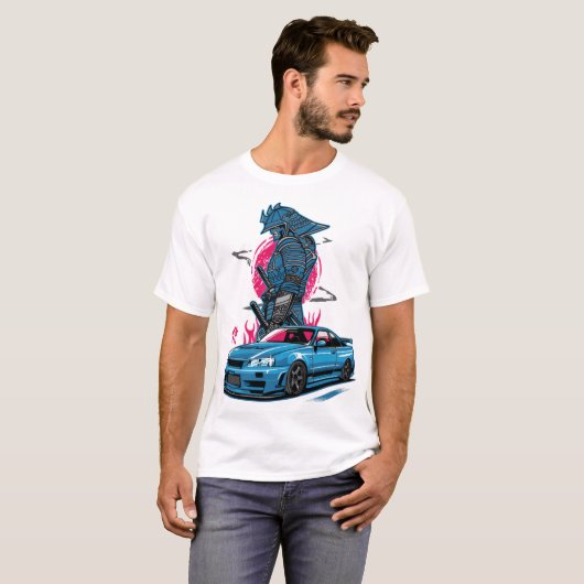 Nissan Skyline R34 T-ShirtNissan Skyline R34 T-shirt (Voorkant volledig)