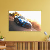 Nissan Skyline R34 VSpec II Nur in Californië Canvas Afdruk (Insitu (Woonkamer))