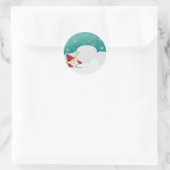 Nisse cadeau label sticker (Tas)