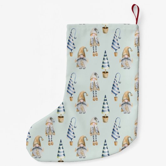 Nisse Norwegian Kerstgnome | Monogram Kleine Kerstsok (Achterkant)