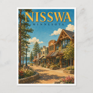 Nisswa Minnesota Downtown Nisswa GeoSaga Briefkaart