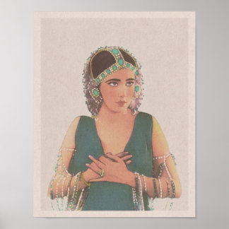Nita Naldi: Smaragd Beauty Art Print (1920)