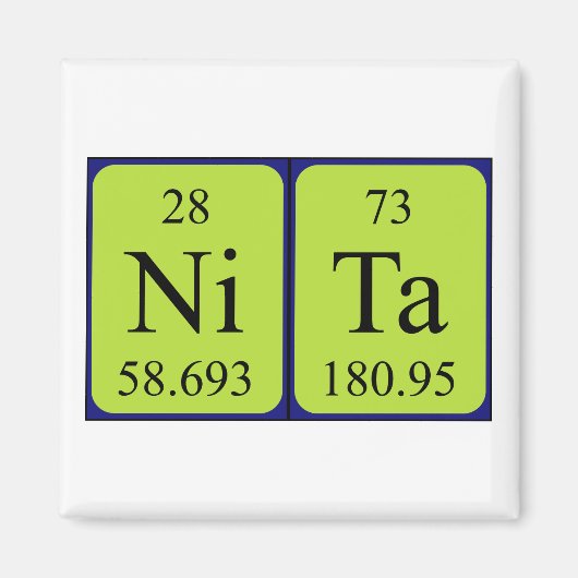 Nita periodieke table name magnet (Voorkant)