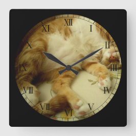 Nite Nite Dreaming Cat Wall klok