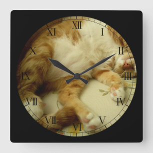 Nite Nite Dreaming Cat Wall klok