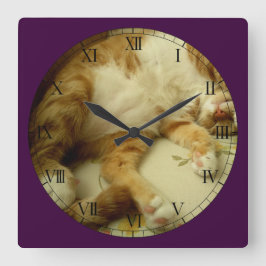 Nite Nite Dreaming Cat Wall klok