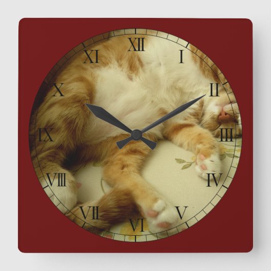 Nite Nite Dreaming Cat Wall klok (Voorkant)