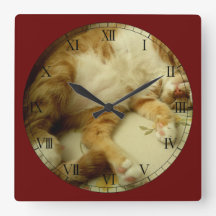 Nite Nite Dreaming Cat Wall klok