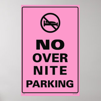 Nite Parking - Roze Poster