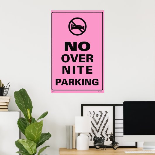 Nite Parking - Roze Poster (Thuiskantoor)