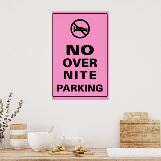Nite Parking - Roze Poster (Keuken)