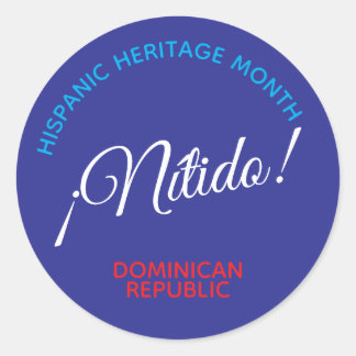Nitido! Dominicaanse Republiek Ronde Sticker