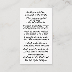 Nitiggedicht Contactkaartje