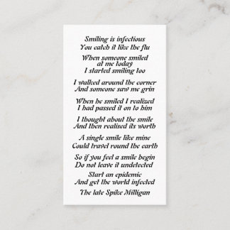 Nitiggedicht Contactkaartje