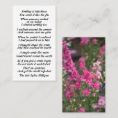 Nitiggedicht Contactkaartje (Voorkant / Achterkant)