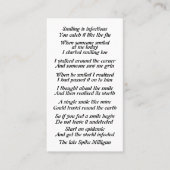 Nitiggedicht Contactkaartje (Voorkant)