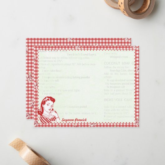 Nitigs 50 Posie Gal Persoonlijke flat Note-kaarten Notitiekaartje (Voorkant / Achterkant in situ)