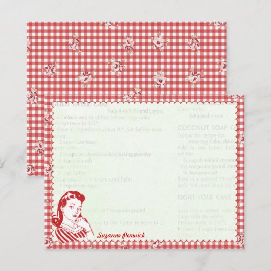 Nitigs 50 Posie Gal Persoonlijke flat Note-kaarten Notitiekaartje (Voorkant / Achterkant)