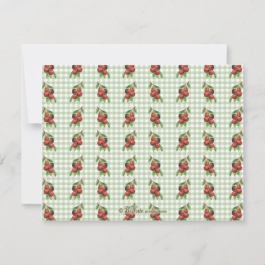 Nitigs Cherry Gal, gepersonaliseerde flatnote-kaar Kaart (Achterkant)