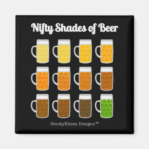 Nitigshades van bier (hoeden/kleuren van bier) magneet