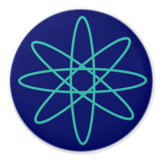 Nitigvijftig - groen atoom keramische knop (Voorkant)