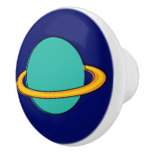 Nitigvijftig - groene ronddraaiende planwervel keramische knop (Rechts)