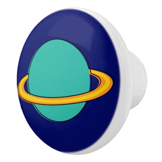 Nitigvijftig - groene ronddraaiende planwervel keramische knop (Rechts)