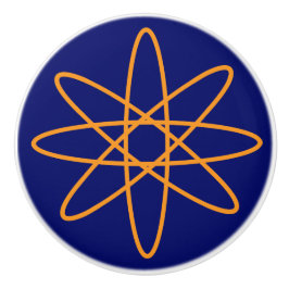 Nitigvijftig - oranje atoom keramische knop