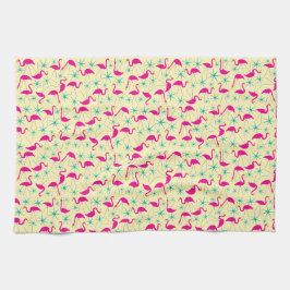 Nitigvijftig - roze flamingos en theedoeken