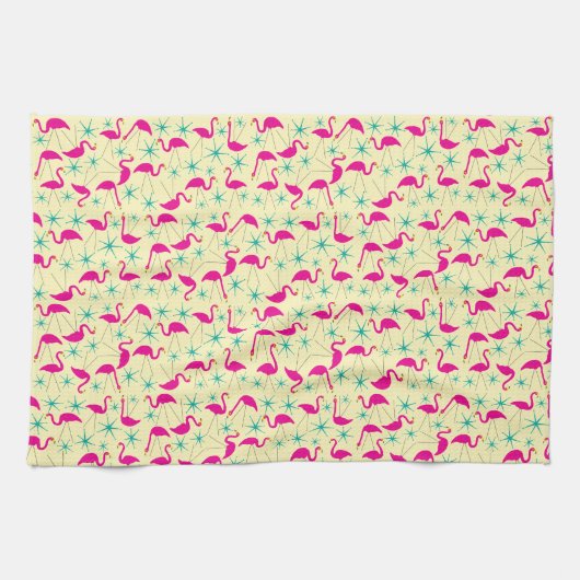 Nitigvijftig - roze flamingos en theedoeken (Horizontaal)