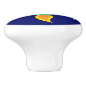 Nitigvijftig - zeeschip keramische knop (Zijkant)