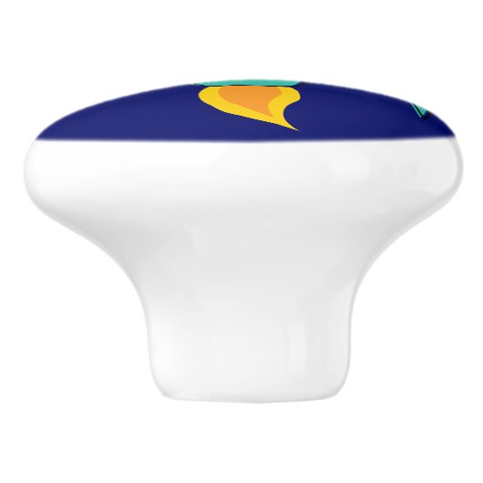 Nitigvijftig - zeeschip keramische knop (Zijkant)