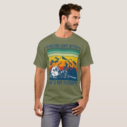 Nitro en bier dat mijn Therapy Motorcycle sleept T-shirt (Voorkant volledig)